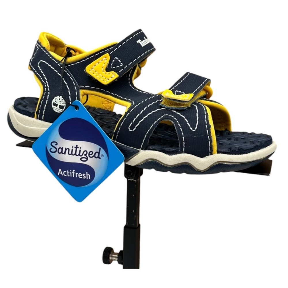 Timberland Adventure Little Boys Outdoor Sporty Sandal Size 11 Navy Blue Yellow